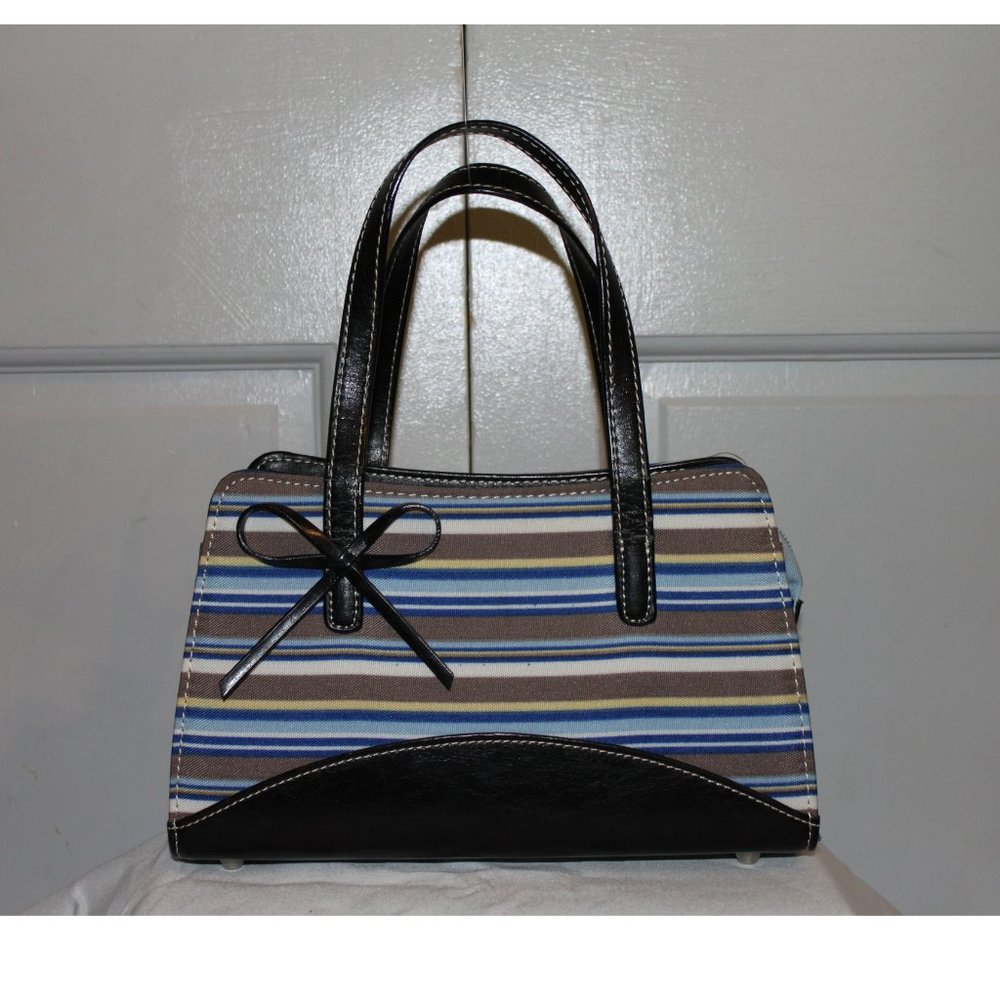 Colorful Striped Purse (Box Clutch Style) + Wallet